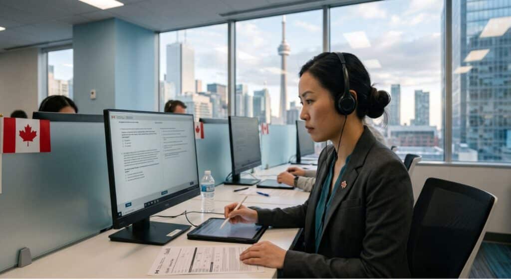 language proficiency IELTS Canada immigration financial analyst