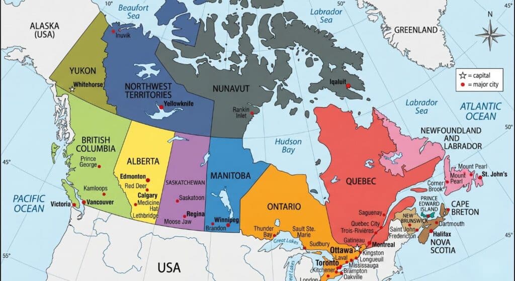 Canada province job market map immigrants 2026
