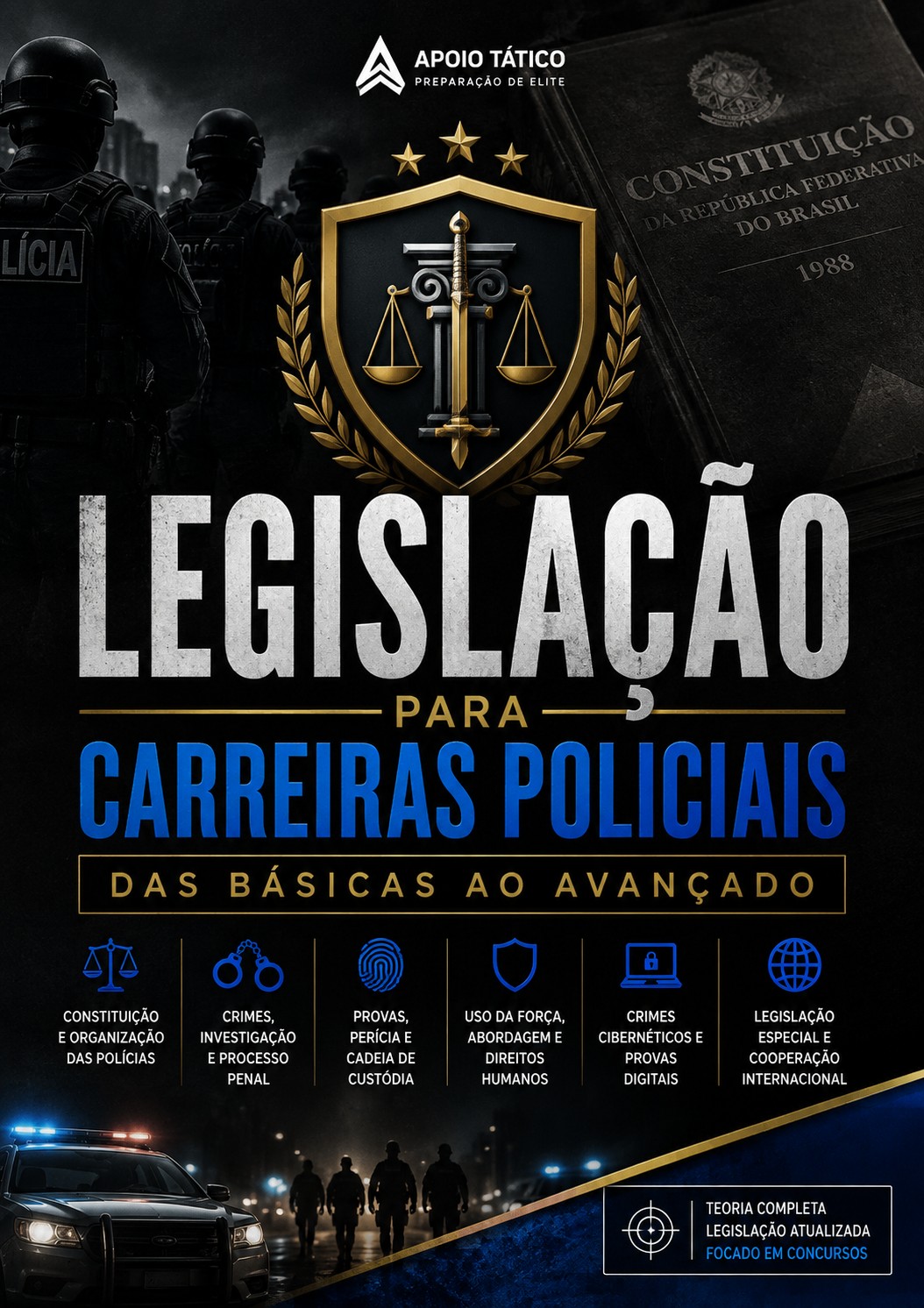 Legislação para carreiras policiais das básicas ao avançado.