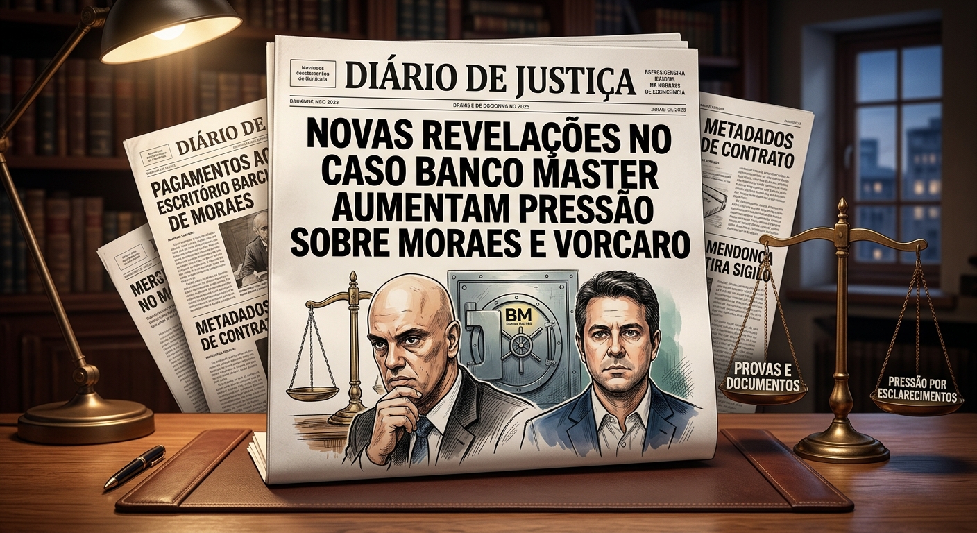 Novas revelações sobre Alexandre de Moraes e Daniel Vorcaro aumentam pressão por esclarecimentos no caso Banco Master