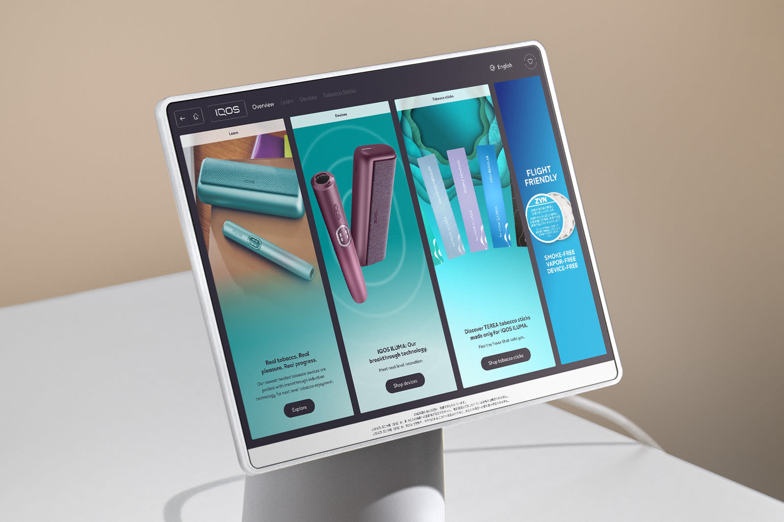 PMI's in-store retail experience on a iPad