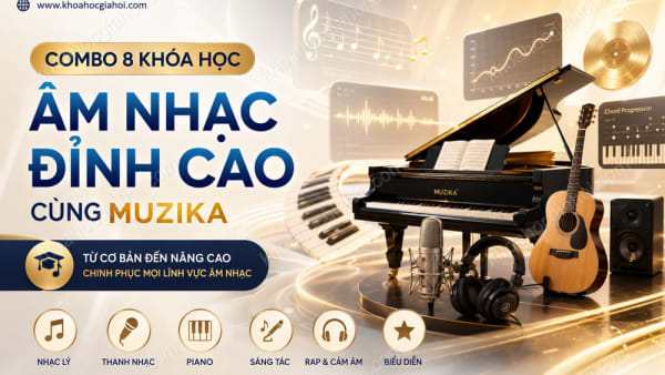 Combo 8 Khóa Học Âm Nhạc Đỉnh Cao Cùng Muzika