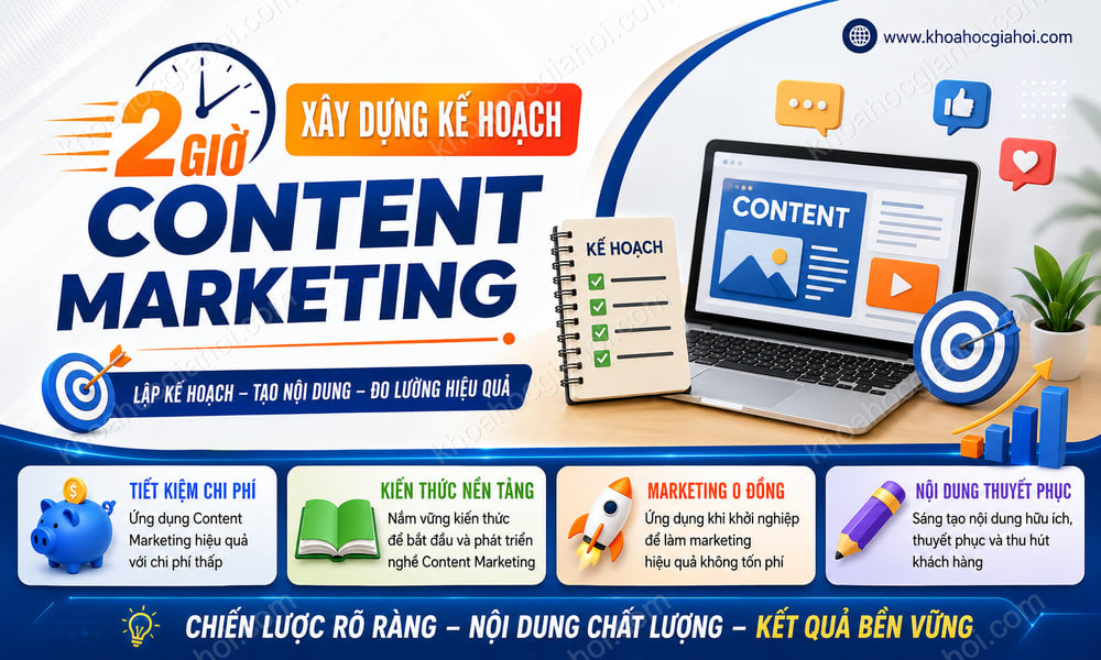 Khóa Học 2 Giờ Xây Dựng Kế Hoạch Content Marketing