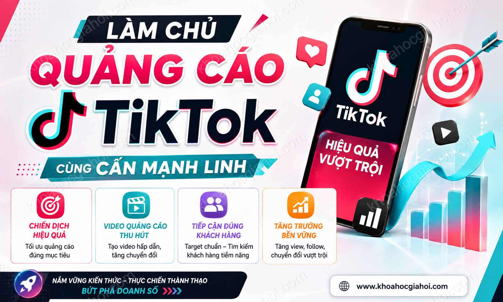 Khóa Học Làm Chủ Việc Chạy Quảng Cáo Tiktok Cùng Cấn Mạnh Linh