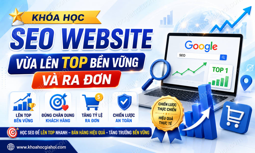 Khóa Học Tuyệt Đỉnh SEO Website Vừa Lên TOP Bền Vững Và Ra Đơn