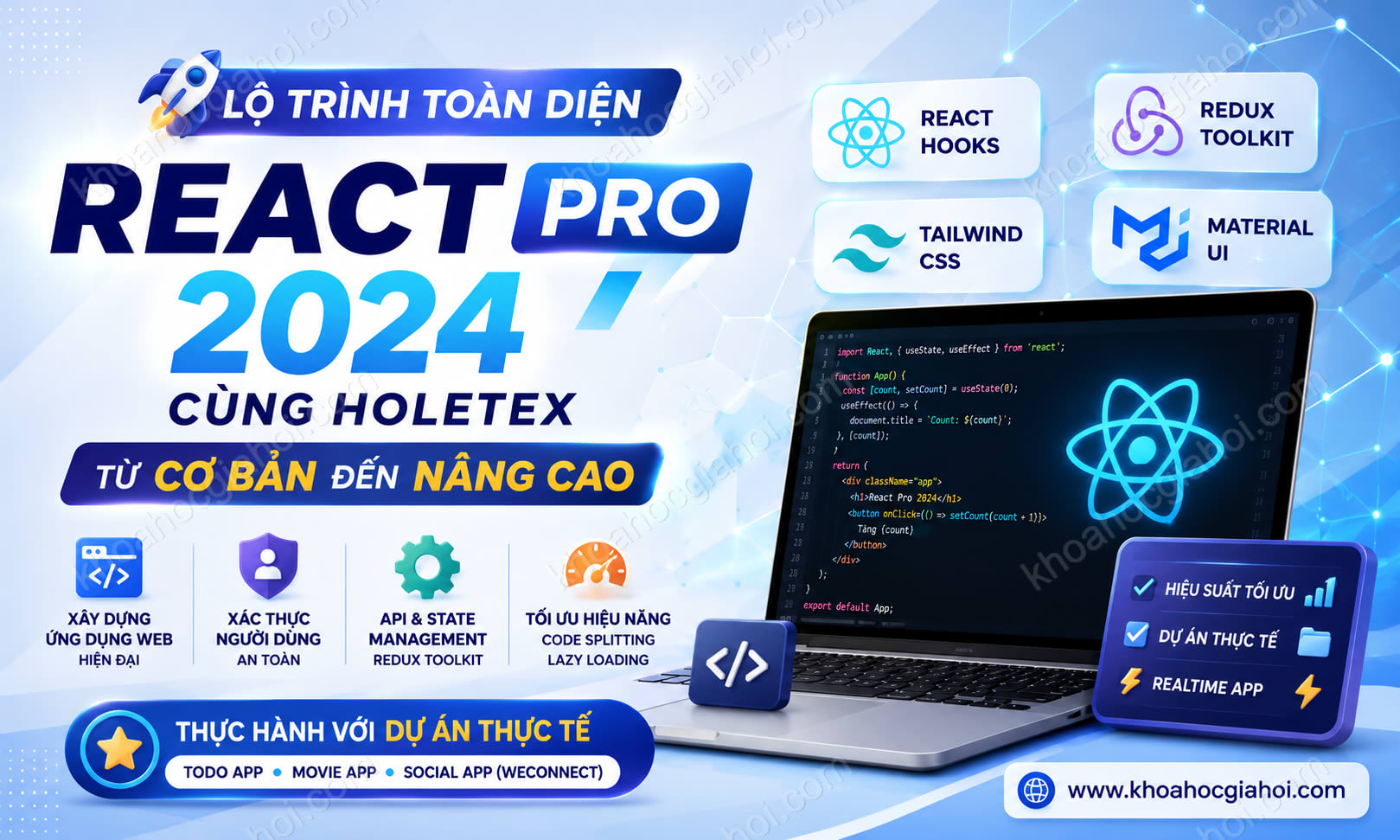 Khóa Học React Pro 2024 Cùng HoleTex
