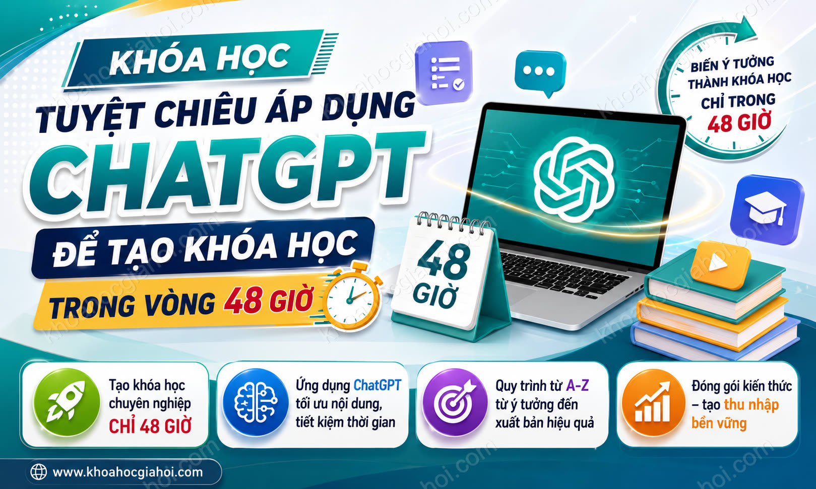 Khóa Học Tuyệt Chiêu Áp Dụng Chatgpt Để Tạo Khóa Học Trong Vòng 48 Giờ