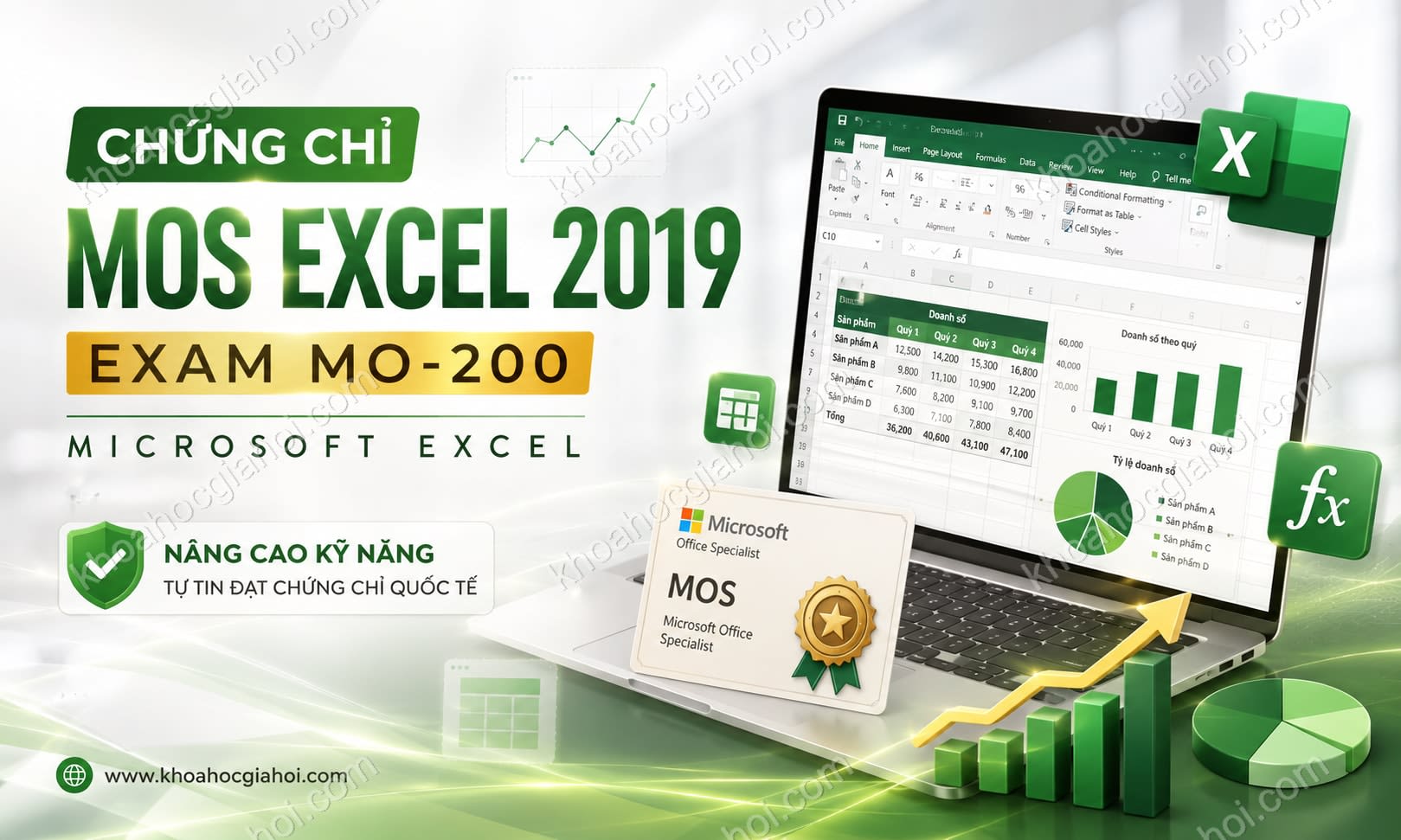 Khóa Học Chứng Chỉ Mos Excel 2019 - Exam Mo-200 Microsoft Excel Khóa Học Chứng Chỉ Mos Excel 2019 - Exam Mo-200 Microsoft Excel