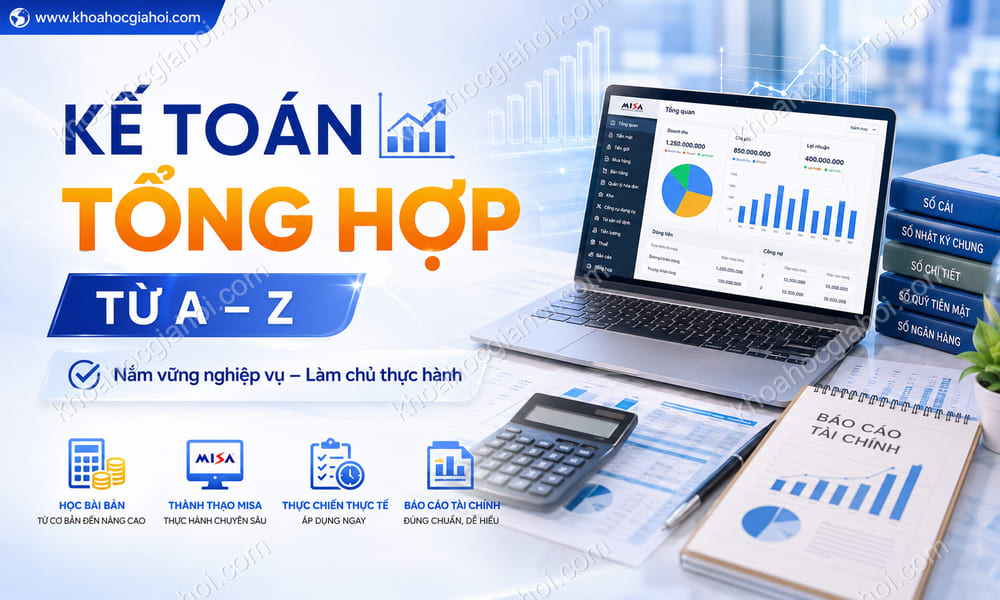 Khóa Học Kế Toán Tổng Hợp Từ A - Z: AI Cũng Có Thể Trở Thành Kế Toán Tổng Hợp