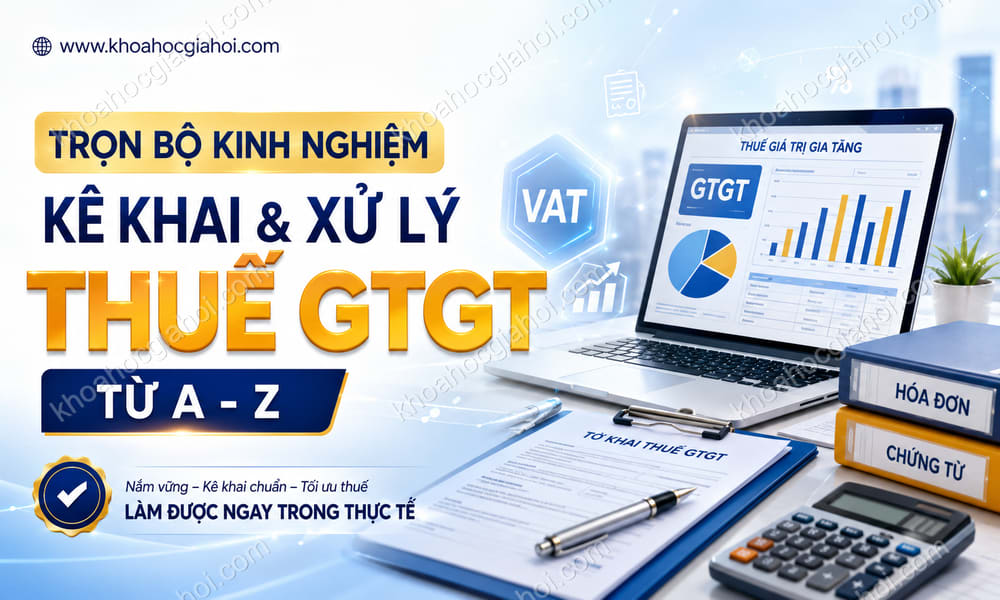 Khóa Học Trọn Bộ Kinh Nghiệm Kê Khai Và Xử Lý Thuế Giá Trị Gia Tăng Từ A - Z