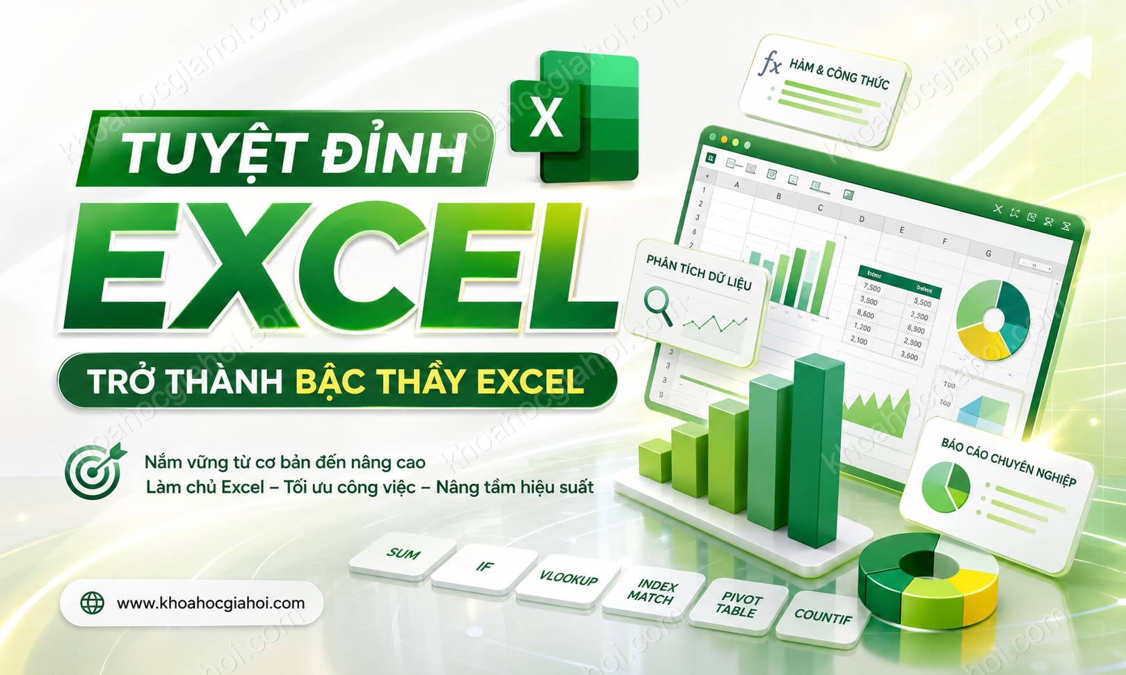 Khóa Học Tuyệt Đỉnh Excel - Trở Thành Bậc Thầy Excel Khóa Học Tuyệt Đỉnh Excel - Trở Thành Bậc Thầy Excel