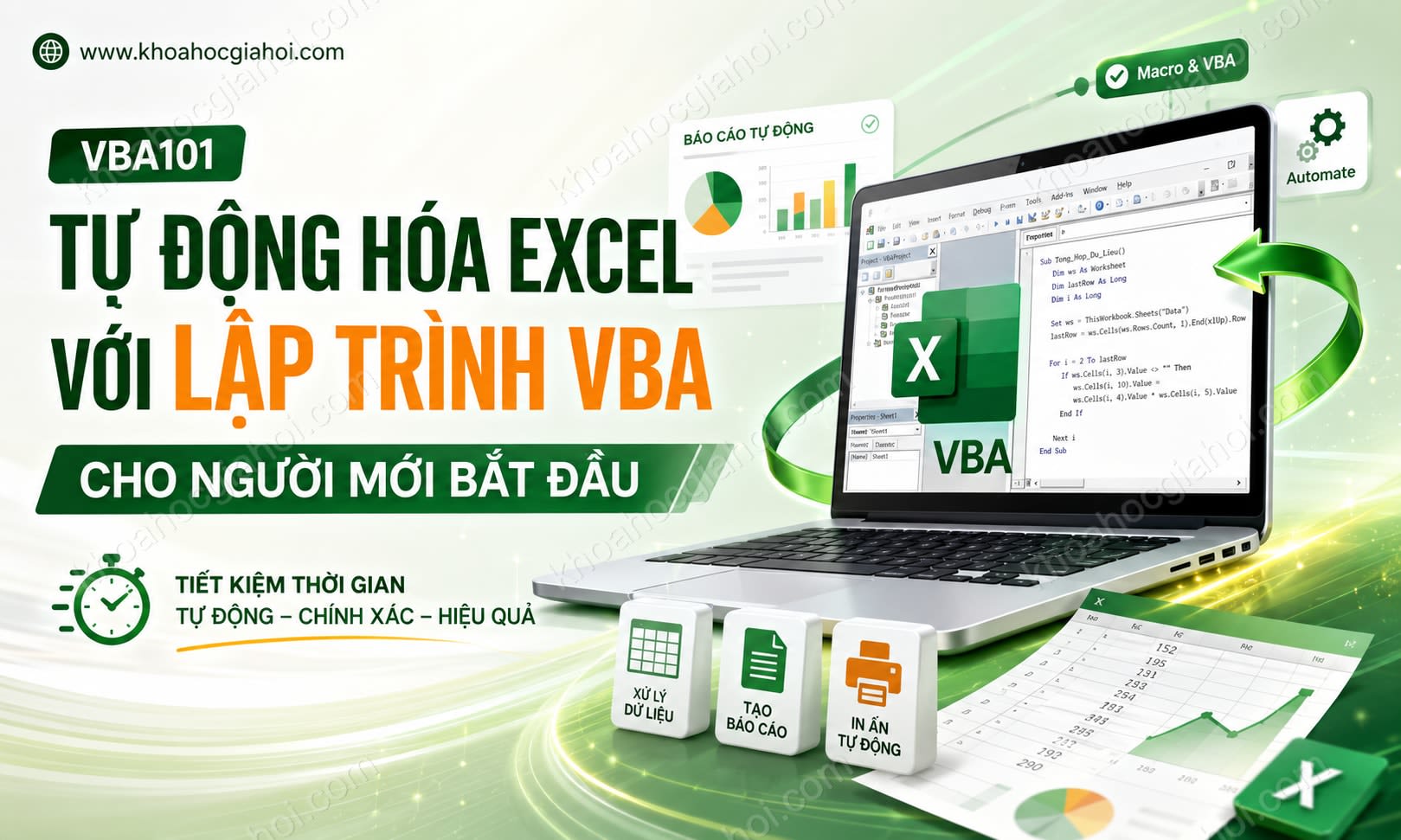 Tự Động Hóa Excel Với Lập Trình Vba Cho Người Mới Bắt Đầu Cùng Học Excel Online