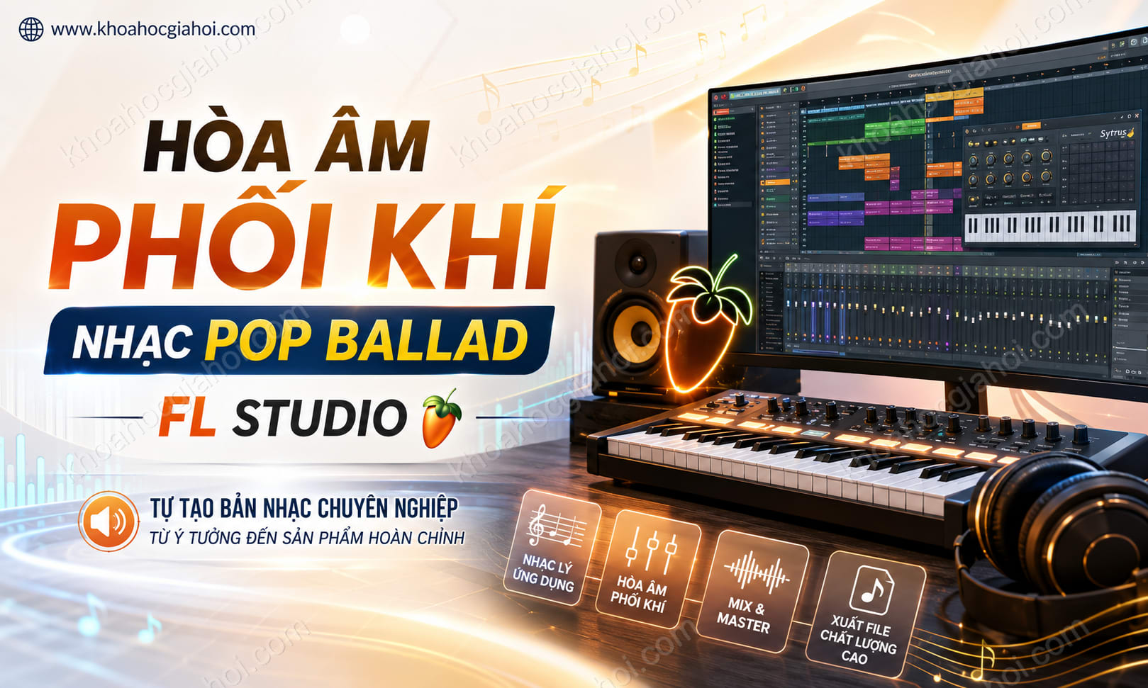 Khoá Học Hoà Âm Phối Khí - Nhạc Pop Ballad - Phần Mềm Fl Studio Khoá Học Hoà Âm Phối Khí - Nhạc Pop Ballad - Phần Mềm Fl Studio