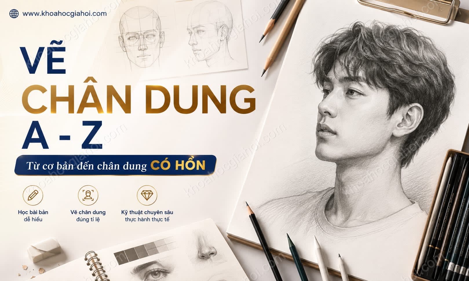 Khóa Học Vẽ Chân Dung A - Z Khóa Học Vẽ Chân Dung A - Z