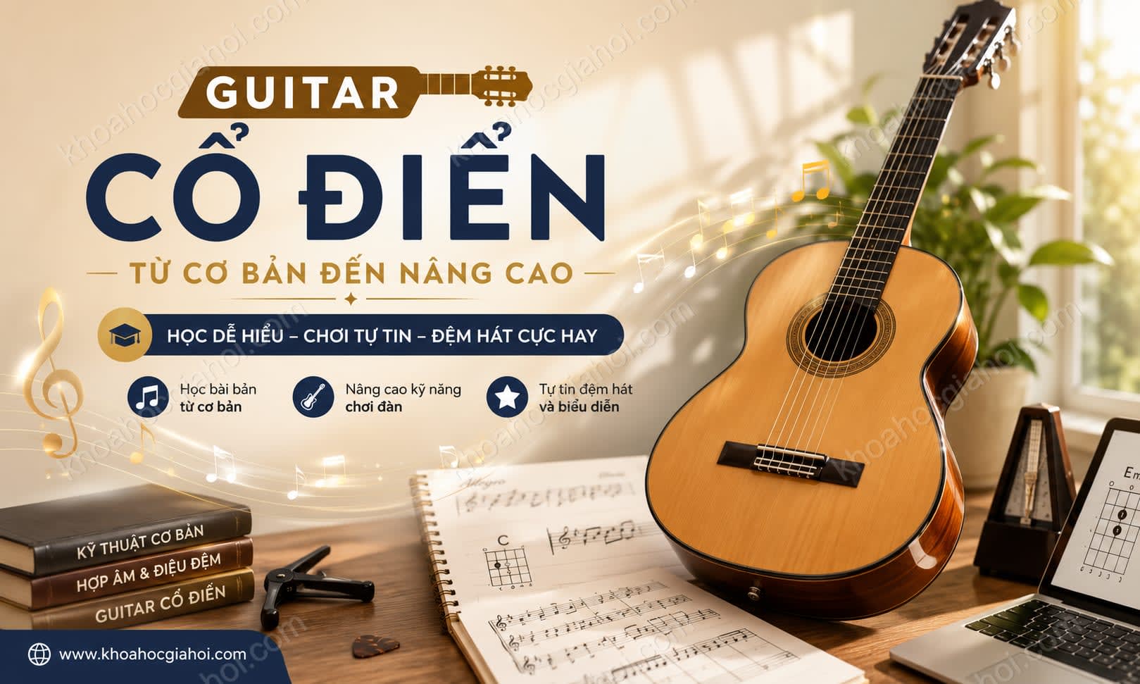 Khóa Học Guitar Cổ Điển - Từ Cơ Bản Đến Nâng Cao Khóa Học Guitar Cổ Điển - Từ Cơ Bản Đến Nâng Cao