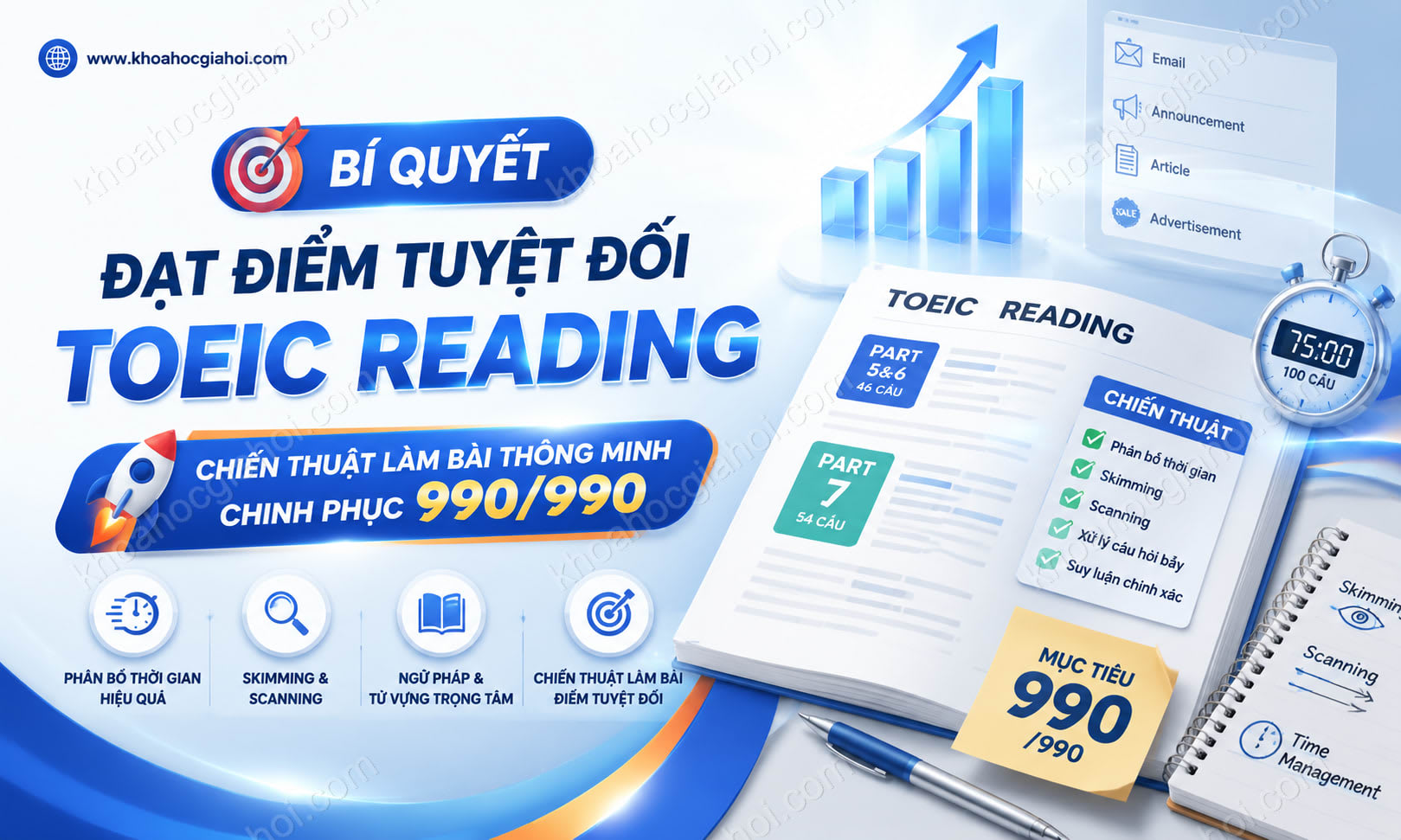 Khóa Học Bí Quyết Đạt Điểm Tuyệt Đối Bài Thi Toeic Reading Khóa Học Bí Quyết Đạt Điểm Tuyệt Đối Bài Thi Toeic Reading