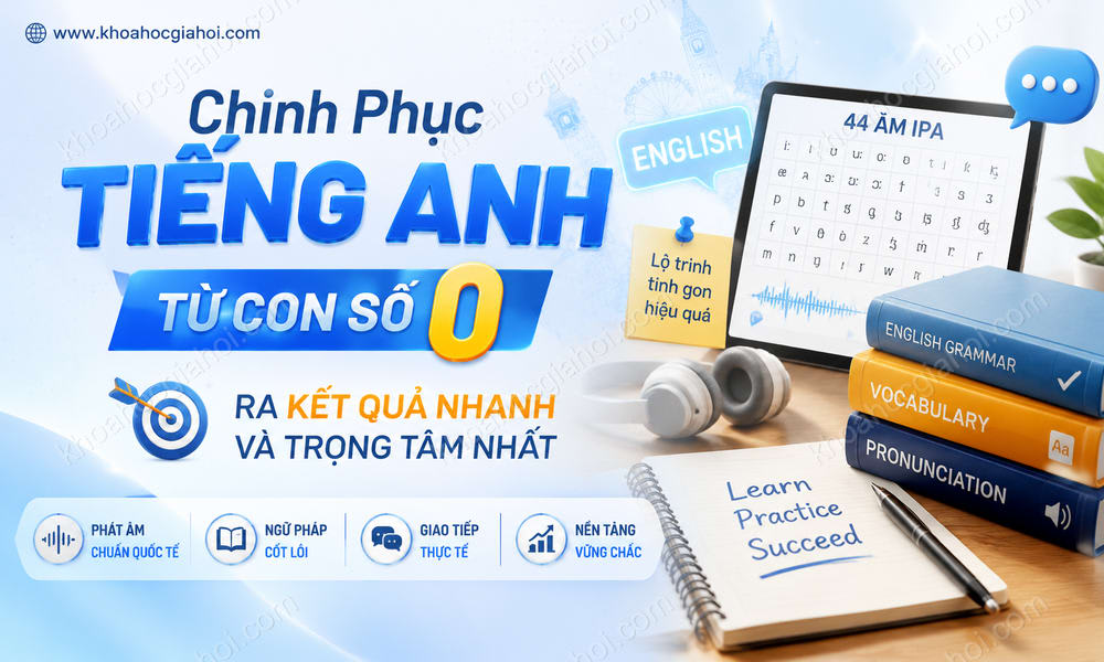 Khóa Học Chinh Phục Tiếng Anh Từ Con Số 0 - Ra Kết Quả Nhanh Và Trọng Tâm Nhất