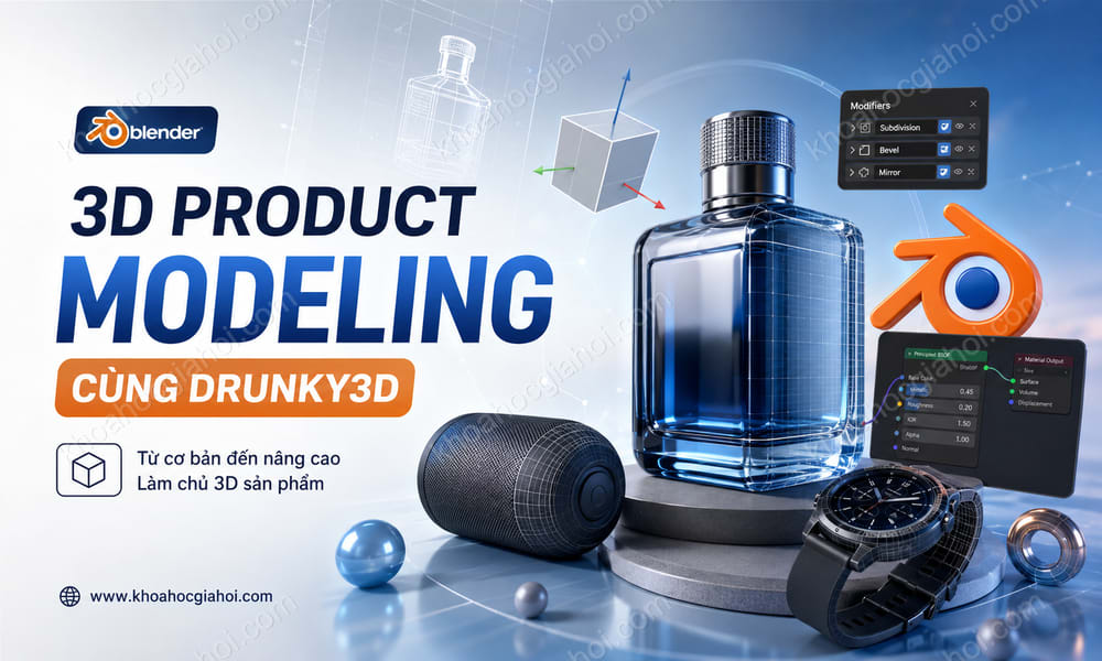 Khóa Học 3D Product Modeling Cùng Drunky3d