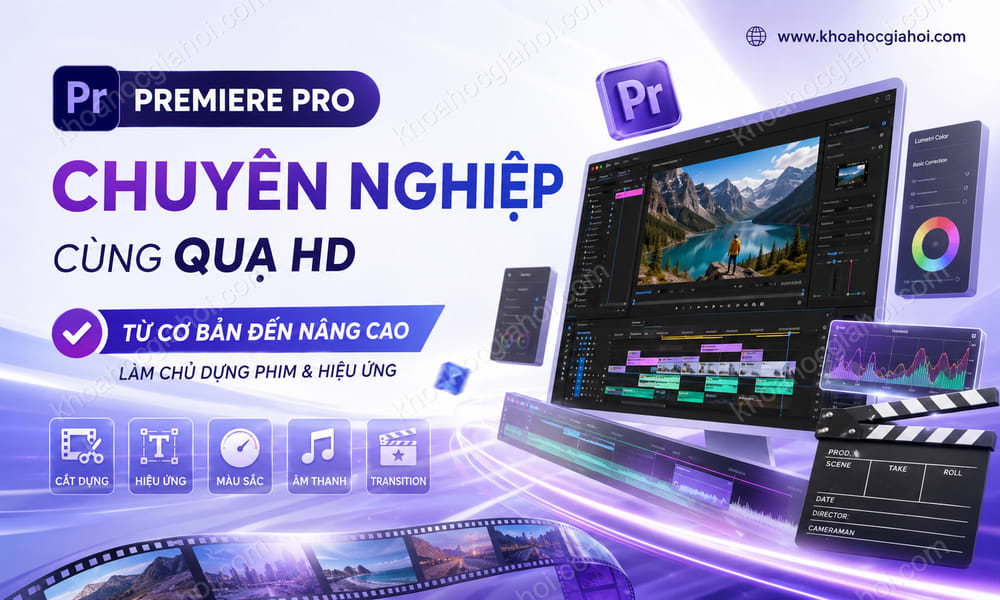 Khoá Học Premiere Pro Chuyên Nghiệp Cùng Quạ HD