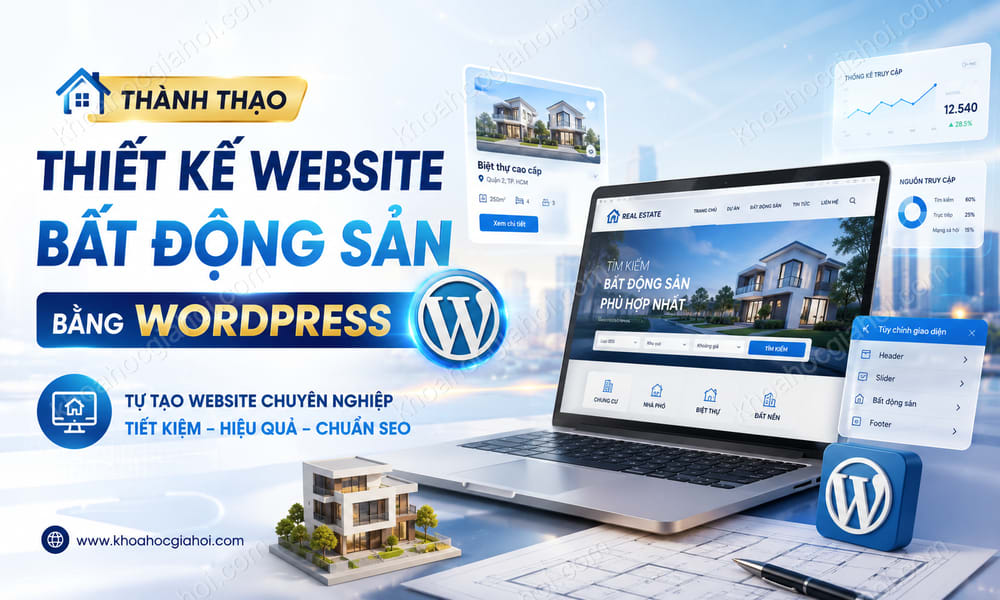 Khóa Học Thành Thạo Thiết Kế Website Bất Động Sản Bằng Wordpress