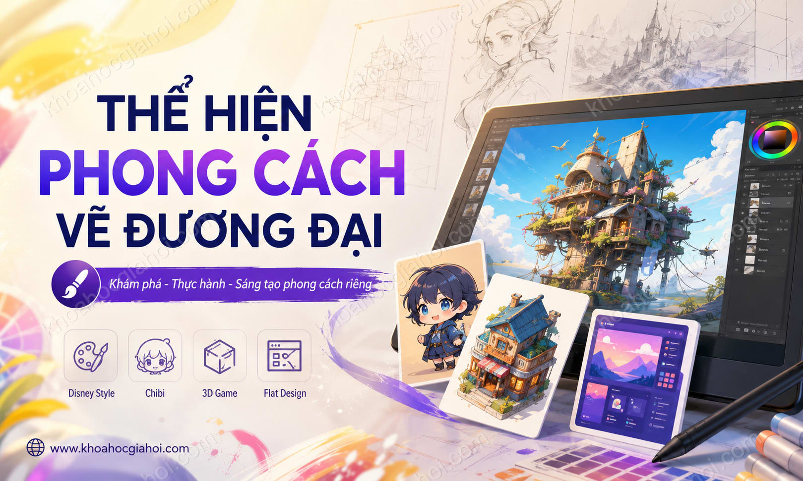 Khóa Học Cách Thể Hiện Các Phong Cách Vẽ Đương Đại