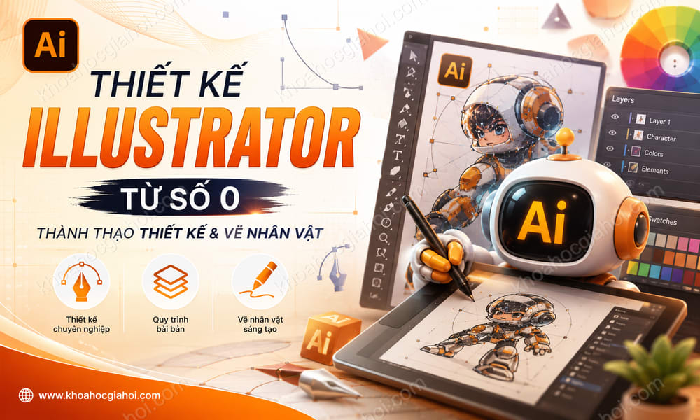 Khóa Học Thiết Kế Illustrator Từ Số 0 - Thành Thạo Thiết Kế Đến Vẽ Content Nhân Vật