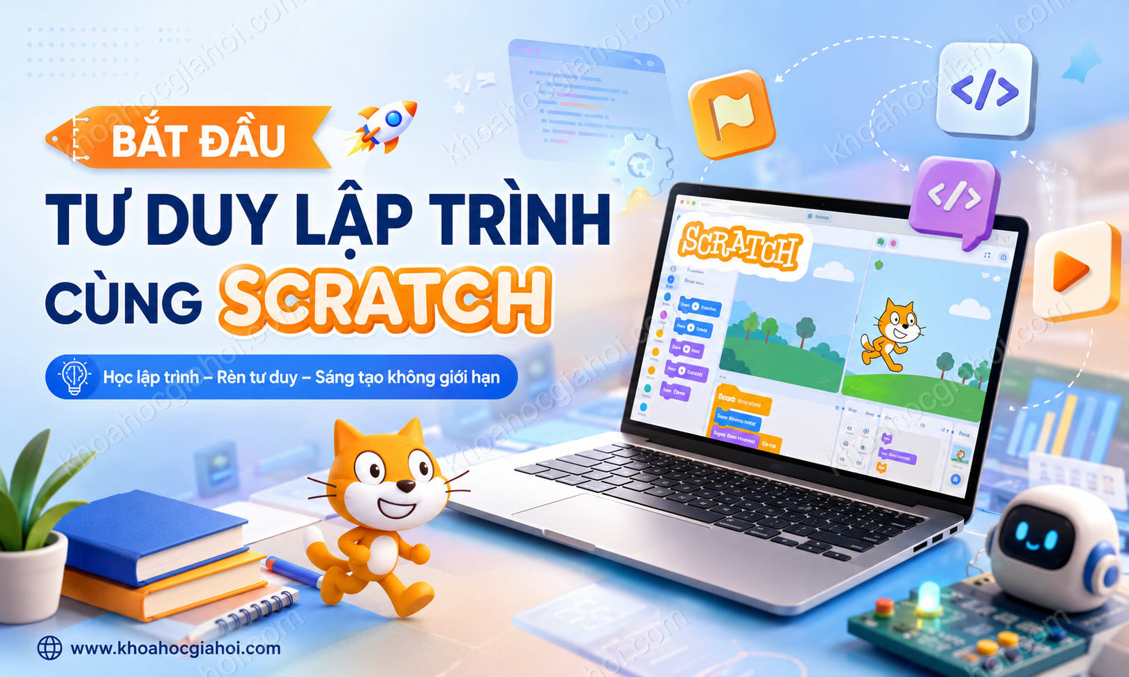 Khóa Học Bắt Đầu Tư Duy Lập Trình Cùng Scratch Khóa Học Bắt Đầu Tư Duy Lập Trình Cùng Scratch