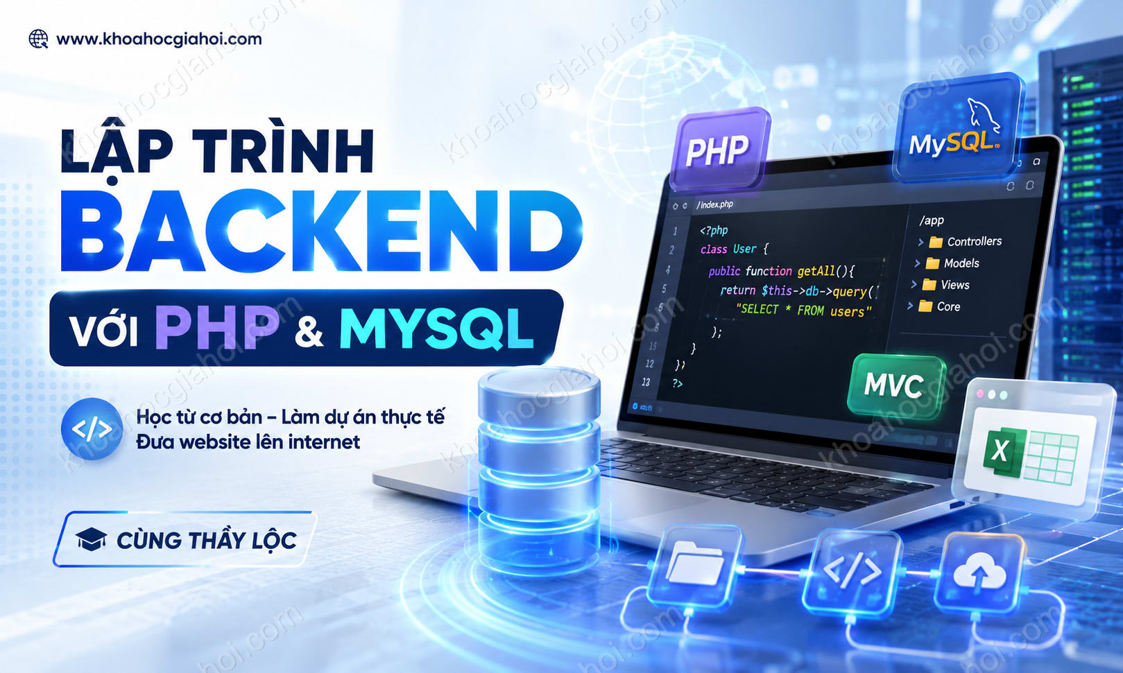 Khoá Học Lập Trình Website Backend Cùng Thầy Lộc