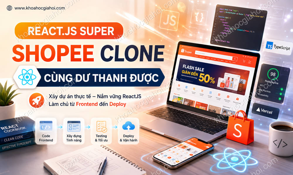 Khóa Học React.js Super | Dự Án Clone Shopee Cùng Dư Thanh Được