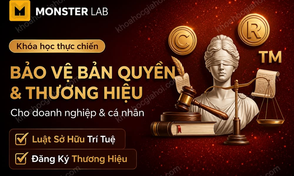Khóa Học Bảo Vệ Bản Quyền & Thương Hiệu Cho Doanh Nghiệp, Cá Nhân Cùng Monter Lab