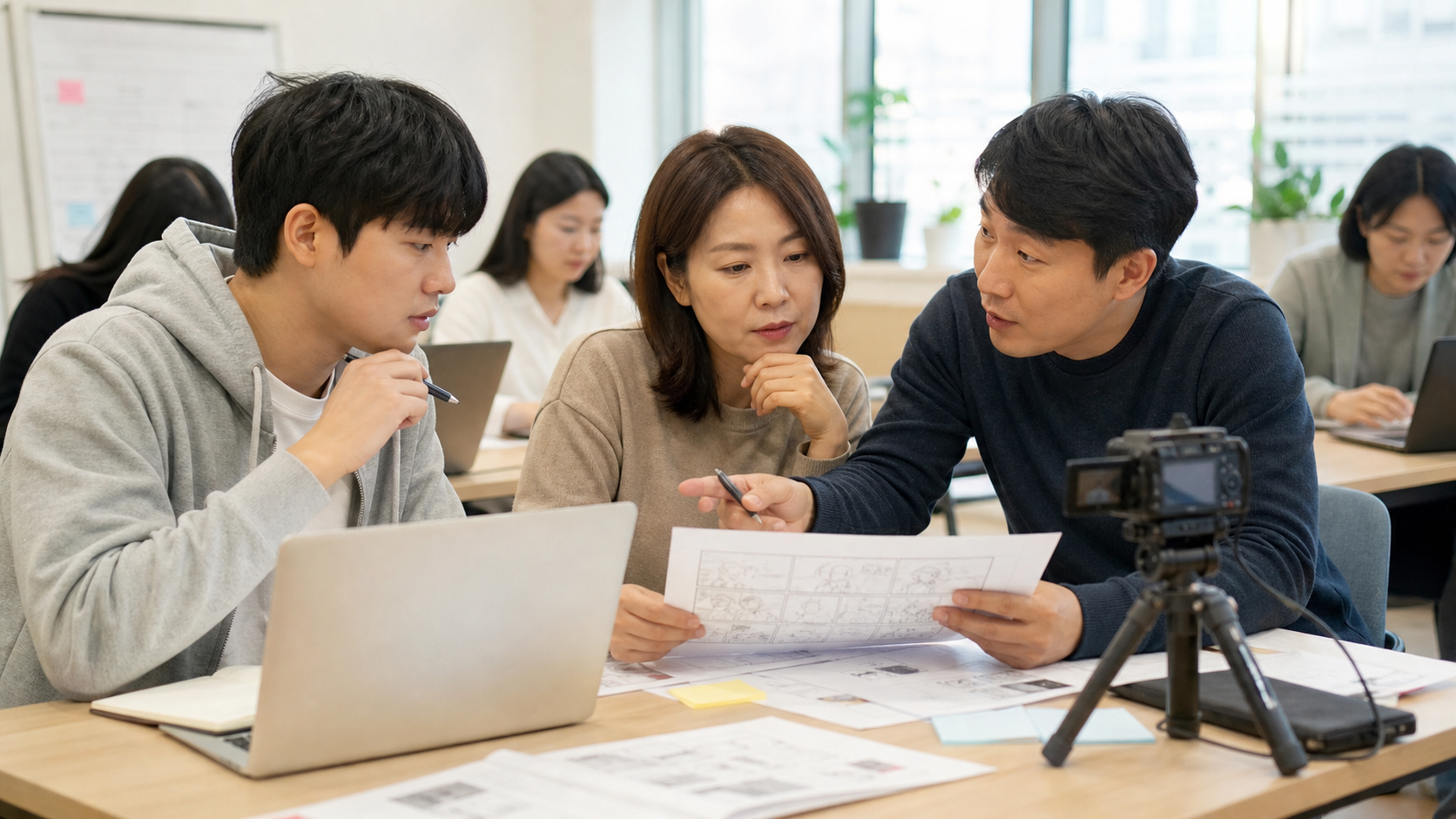 직업훈련 수료 경험을 수기와 영상으로 준비하는 한국인 성인 학습자들