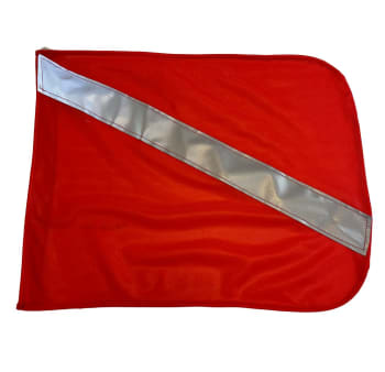 Flagg rødt 35x45 cm med refleksstripe