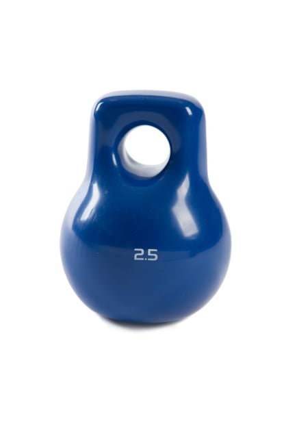 PVC-belagt stålkule 2,5 kg.