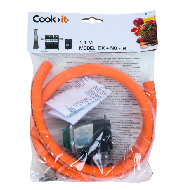 Gassregulator m/1,1m slange