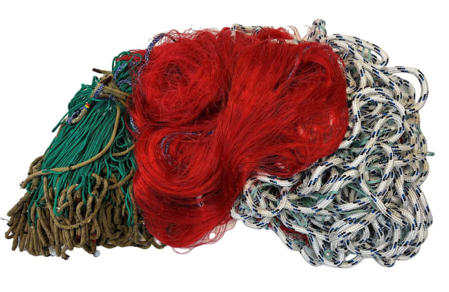 Fjordgarn Rød 55m 1,5x4  63mm  40ma m/værlandsløkker 25cm