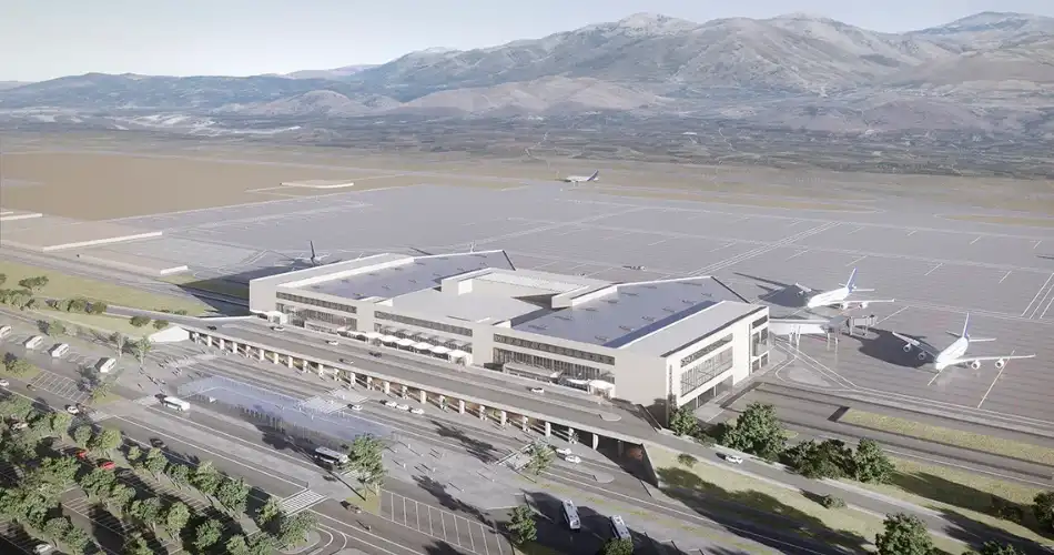 Neue internationale Flughafen Heraklion in Kasteli