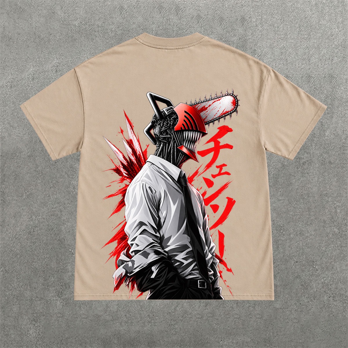 Deez Prints CHAINSAW 1 REGULAR OVERSIZED TEE — regular view 1