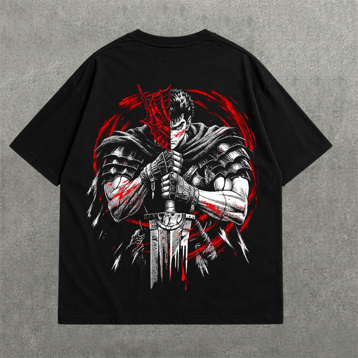 Deez Prints BERSERK BLACK 1 DROP SHOULDER TEE photo 2