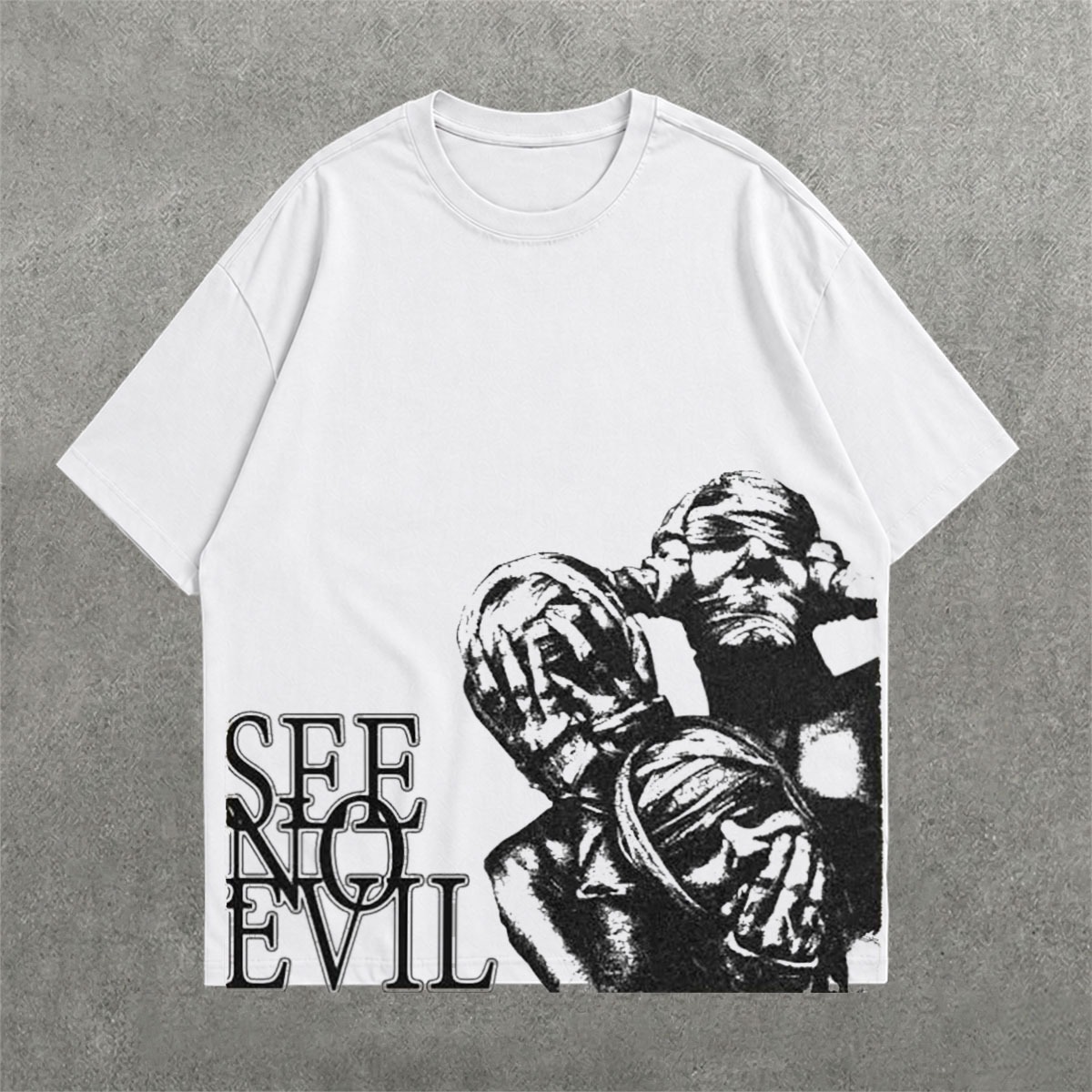 Deez Prints EVIL DROP SHOULDER TEE photo 3