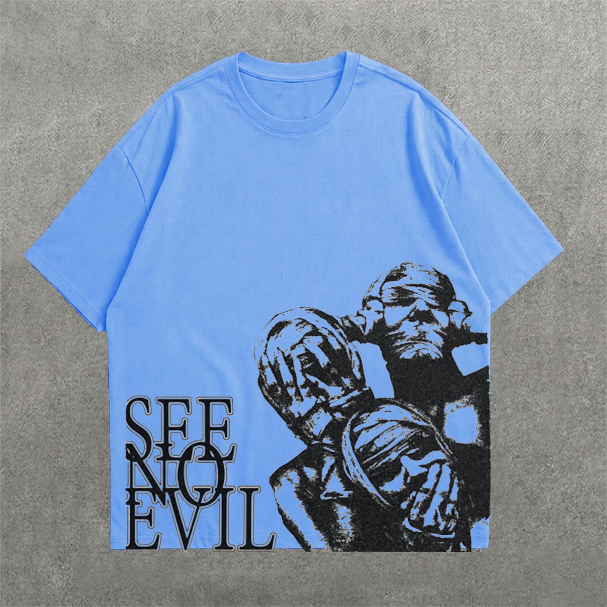 Deez Prints EVIL DROP SHOULDER TEE photo 4