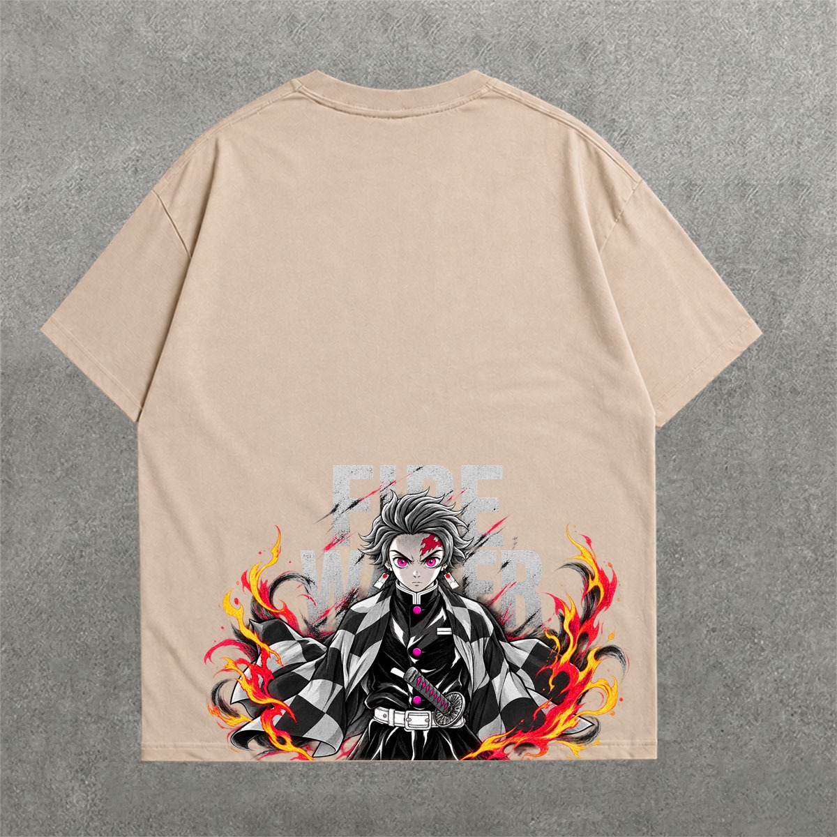 Deez Prints FIRE DROP SHOULDER TEE photo 2
