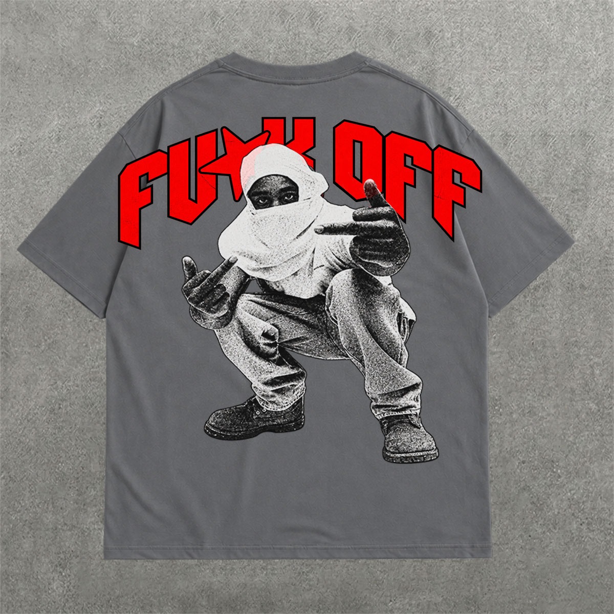 Deez Prints FUCKOFF DROP SHOULDER TEE photo 3