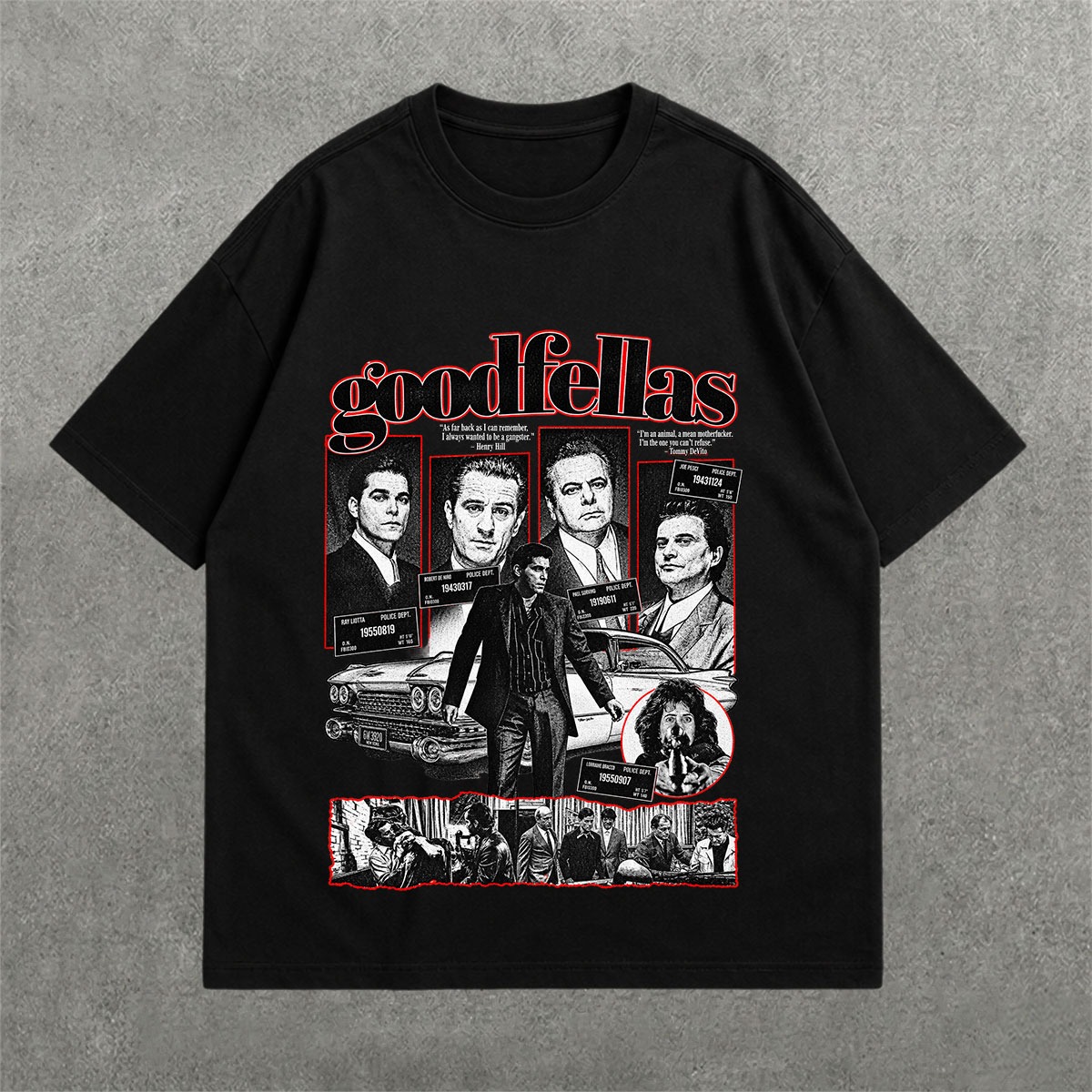 Deez Prints GOODFELLAS DROP SHOULDER TEE — drop shoulder view 1