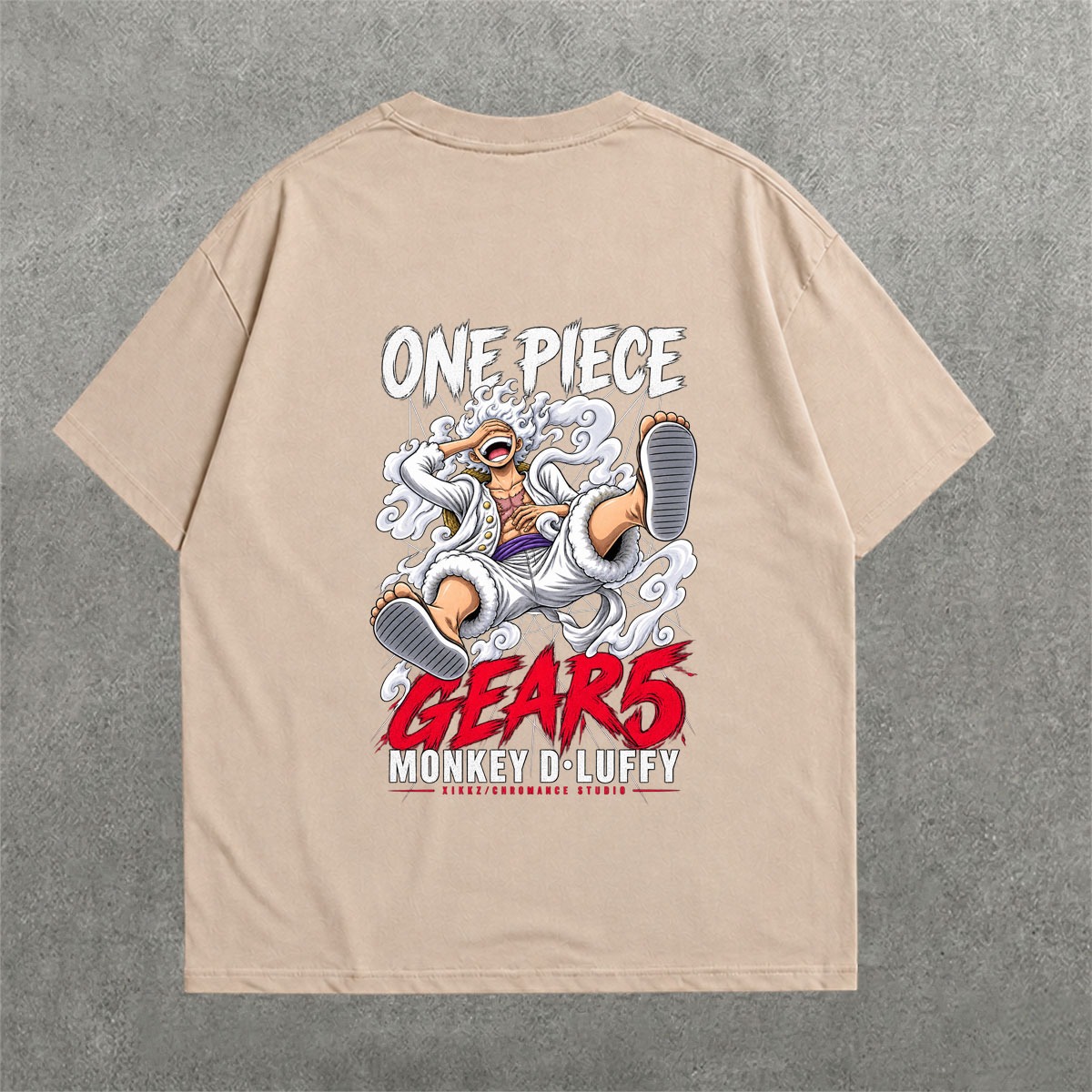 Deez Prints LUFFY 1 DROP SHOULDER TEE — drop shoulder view 1