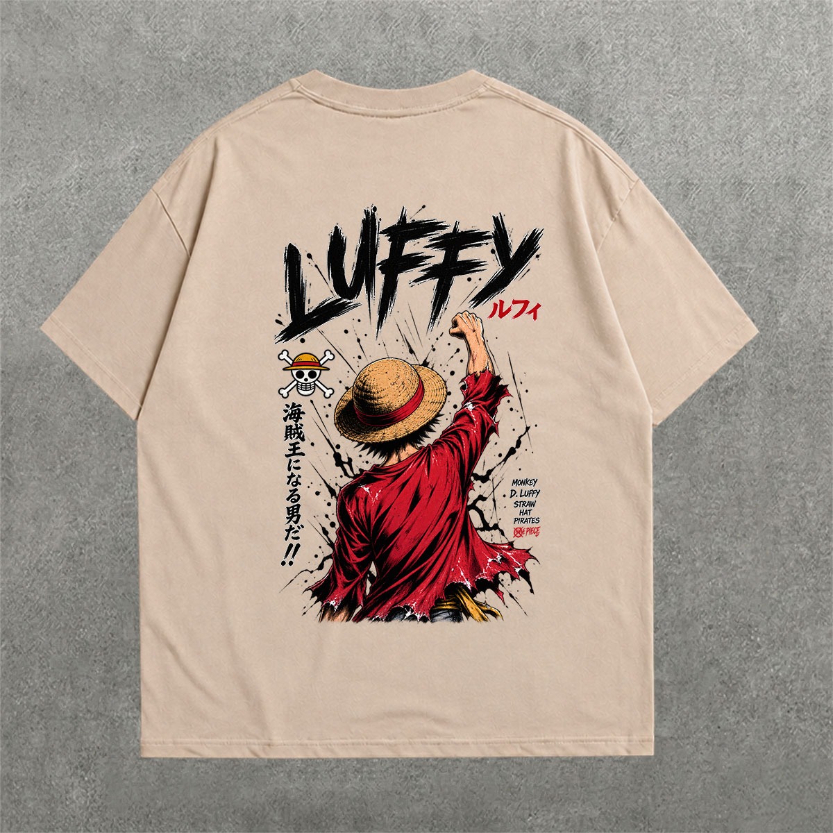 Deez Prints LUFFY 2 DROP SHOULDER TEE — drop shoulder view 1