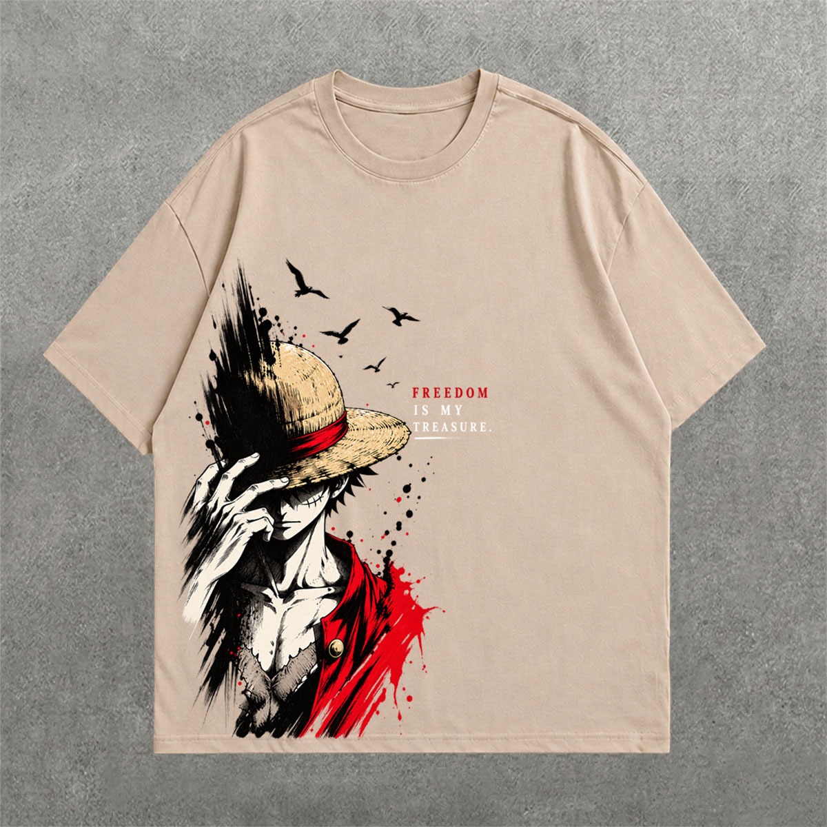 Deez Prints LUFFY 3 DROP SHOULDER TEE photo 2