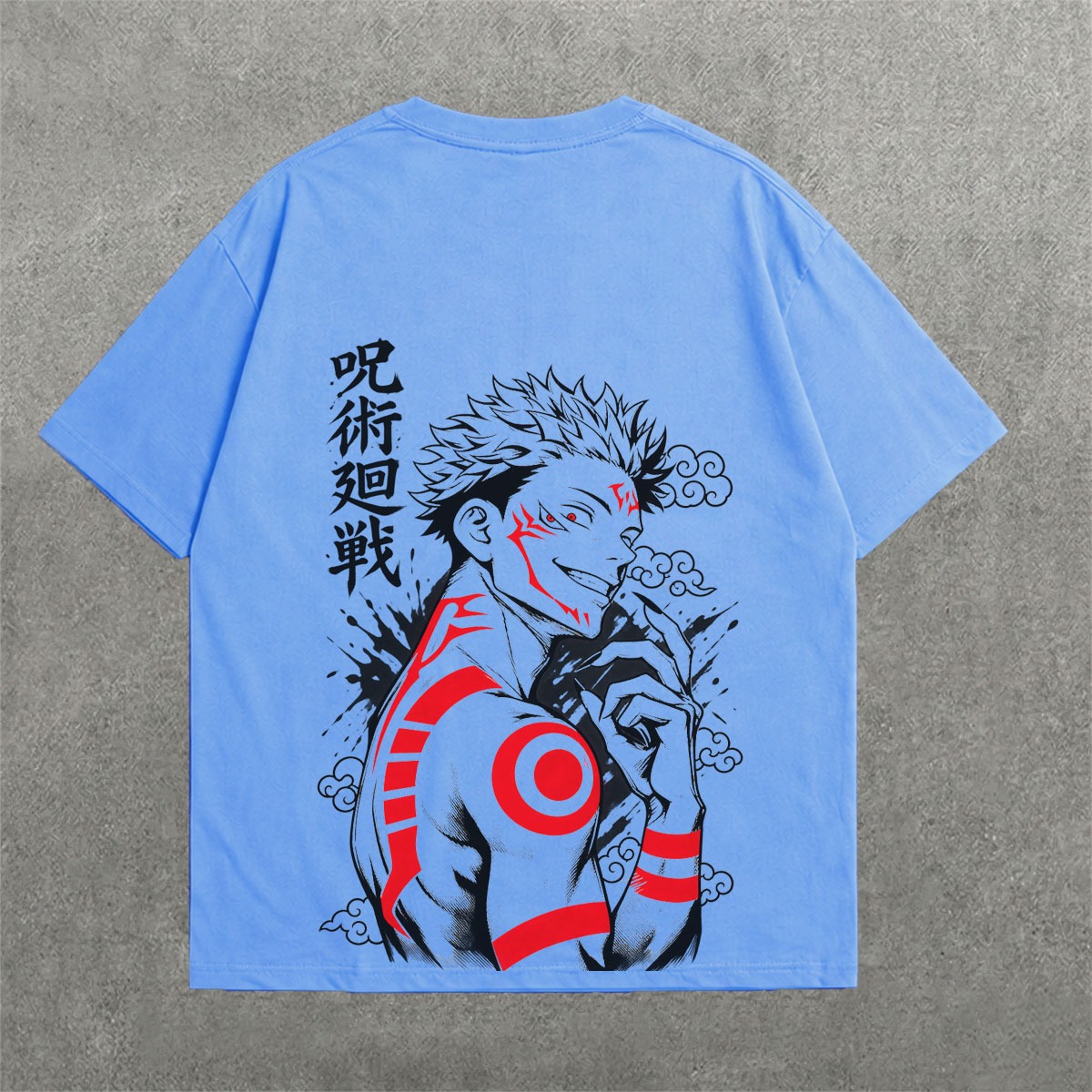 Deez Prints SUKUNA DROP SHOULDER TEE — drop shoulder view 1