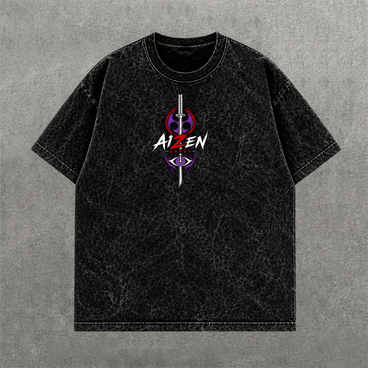 Deez Prints AIZEN ACID WASH TEE — ACID WASH