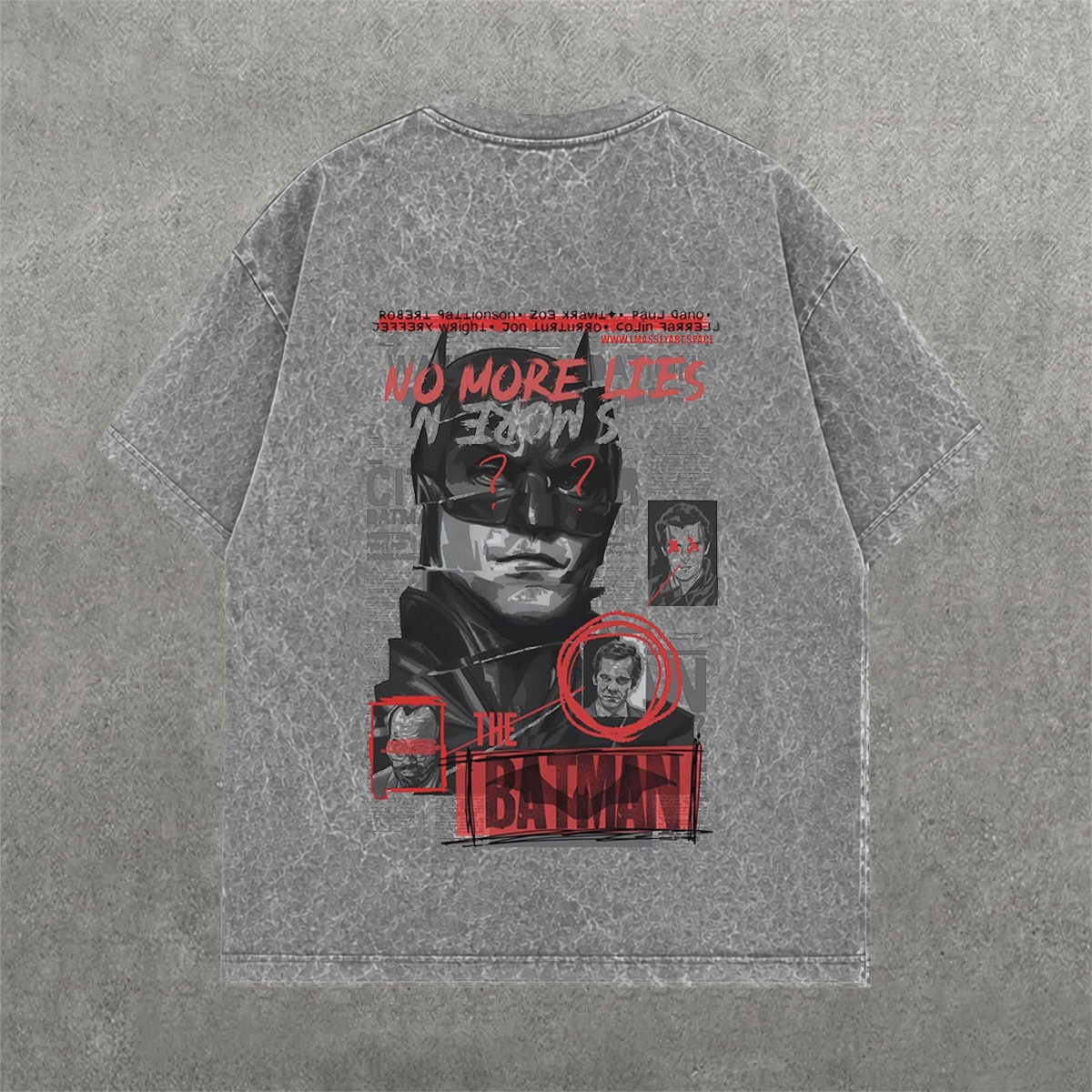 Deez Prints BATMAN ACID WASH TEE detail view — ACID WASH