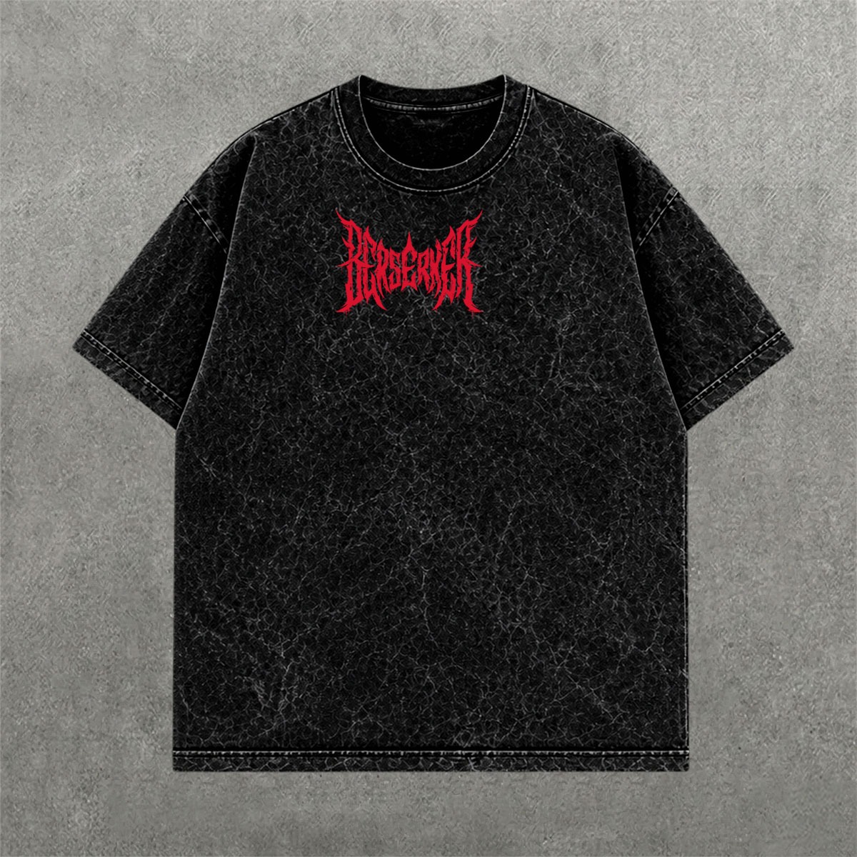 Deez Prints BERSERK ACID WASH TEE detail view — ACID WASH